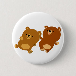 Cute Facetious Cartoon Beren Ronde Button 5,7 Cm