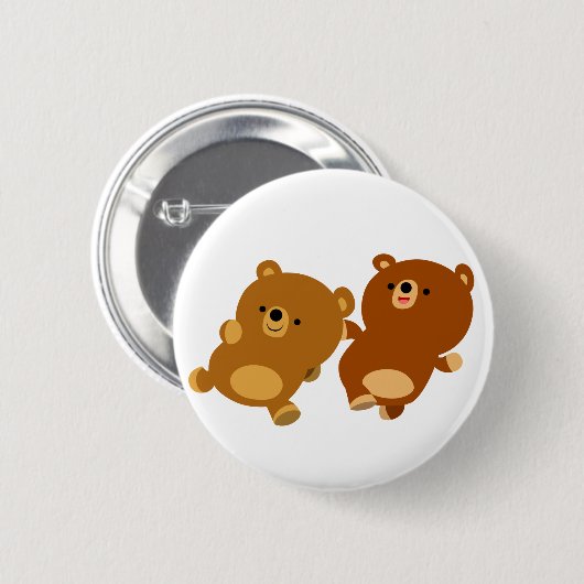 Cute Facetious Cartoon Beren Ronde Button 5,7 Cm (Voorkant /achterkant)