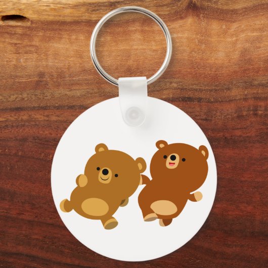 Cute Facetious Cartoon Beren Sleutelhanger (Voorkant)
