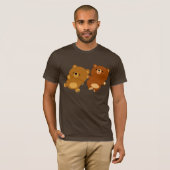 Cute Facetious Cartoon Beren T-Shirt (Voorkant volledig)