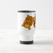 Cute Facetious Cartoon Beren Travel Mug Reisbeker (Center)