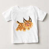 Cute Facetious Cartoon Bobcat Baby T-Shirt (Voorkant)