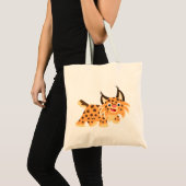 Cute Facetious Cartoon Bobcat Bag Tote Bag (Voorkant (product))