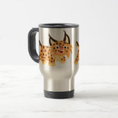 Cute Facetious Cartoon Bobcat Commuter Mok (Voorkant links)