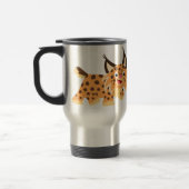 Cute Facetious Cartoon Bobcat Commuter Mok (Links)