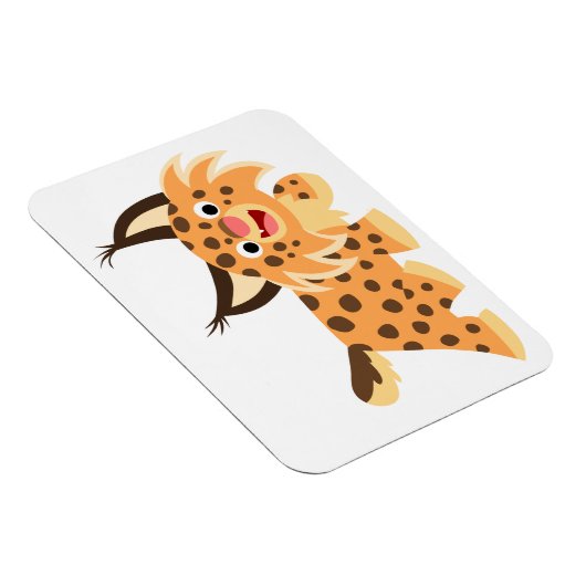 Cute Facetious Cartoon Bobcat Flexible Magnet Magneet (Rechterzijde)
