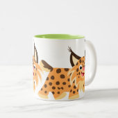 Cute Facetious Cartoon Bobcat Mok (Voorkant rechts)