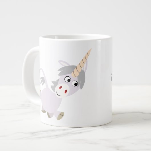 Cute Facetious Cartoon Unicorn Jumbo Mok (Links)