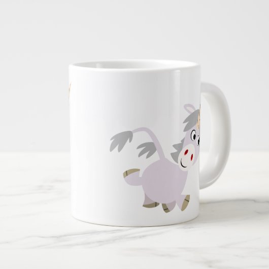 Cute Facetious Cartoon Unicorn Jumbo Mok (Voorkant rechts)