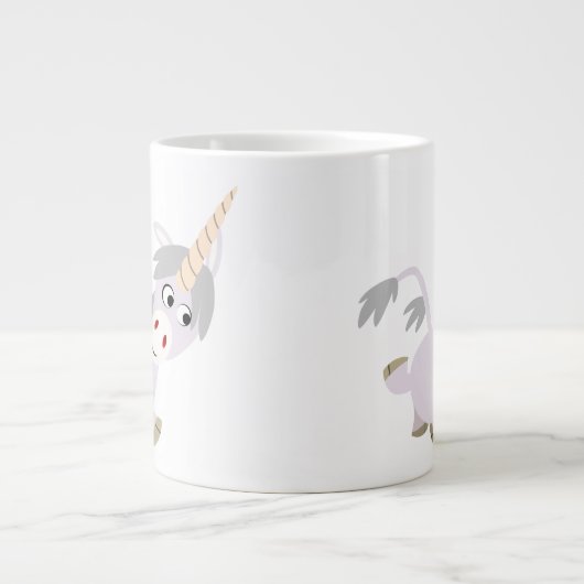 Cute Facetious Cartoon Unicorn Jumbo Mok (Voorkant)