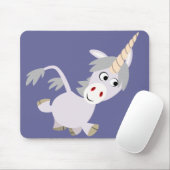 Cute Facetious Cartoon Unicorn Mousepad Muismat (Met muis)