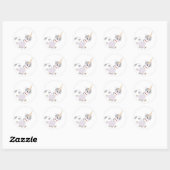 Cute Facetious Cartoon Unicorn Sticker (Vel)