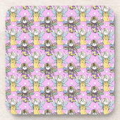 Cute Fairies and Stars and Moons Pattern Bier Onderzetter (Voorkant)