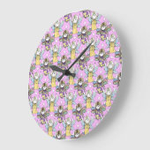 Cute Fairies and Stars and Moons Pattern Grote Klok (Hoek)