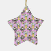 Cute Fairies and Stars and Moons Pattern Keramisch Ornament (Rechts)
