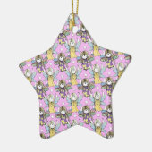 Cute Fairies and Stars and Moons Pattern Keramisch Ornament (Links)