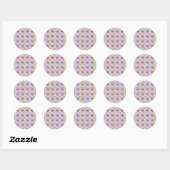 Cute Fairies and Stars and Moons Pattern Ronde Sticker (Vel)