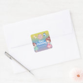 Cute Fairies Facepainter Artist  Vierkante Sticker (Envelop)