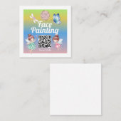 Cute Fairies Facepainter Artist  Vierkante Visitekaartje (Voorkant / Achterkant)