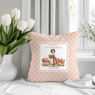 Cute Fairy 5e verjaardag Roze Paddenstoel Worp Kus Kussen