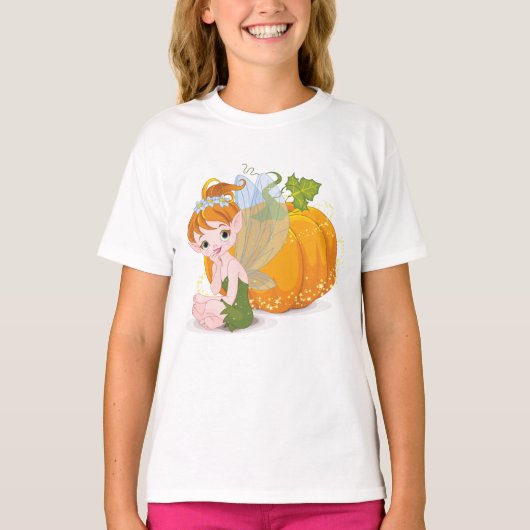 Cute Fairy and a pomkin T-Shirt (Voorkant)