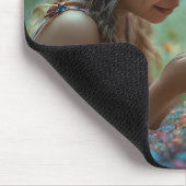 Cute Fairy Blue Dragon Design Muismat (Hoek)