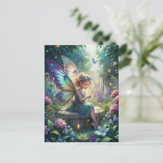 Cute Fairy Briefkaart (Staand voorkant)