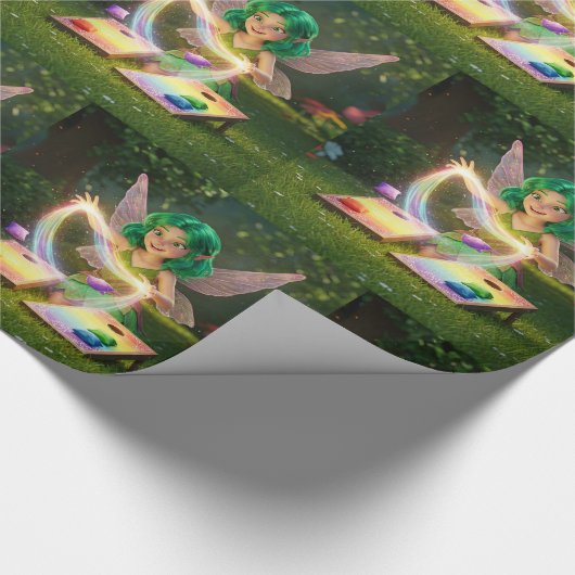 Cute Fairy Bruiloft Feest Cadeaupapier (Hoek)