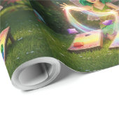 Cute Fairy Bruiloftsfeest Cadeaupapier (Rol Hoek)