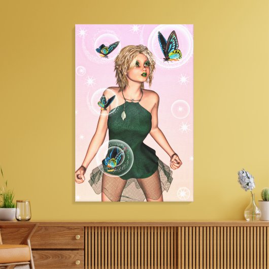 Cute Fairy Canvas Afdruk (Insitu (Woonkamer))