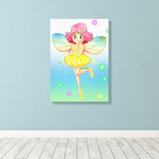 Cute Fairy Canvas Afdruk (Insitu (Houten vloer))