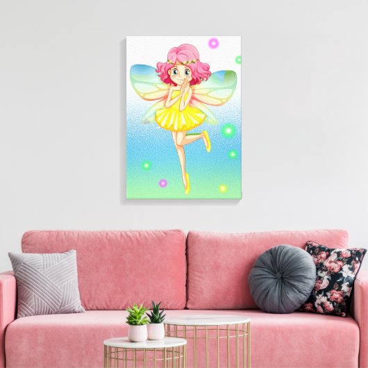 Cute Fairy Canvas Afdruk (Insitu (Woonkamer))
