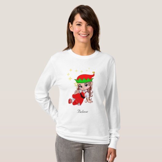 Cute Fairy Elf met sterren Sweatshirt (Voorkant volledig)