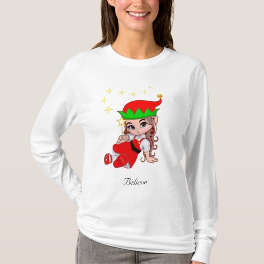 Cute Fairy Elf met sterren Sweatshirt (Voorkant)