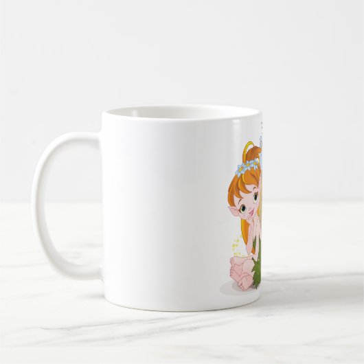 Cute Fairy en een Mok met pompoenkoffie (Links)