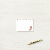 Cute Fairy en Flowers on White Post-it® Notes (Op bureau)