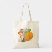 Cute Fairy en pomkin-Canvas tas (Achterkant)