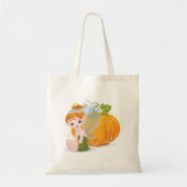 Cute Fairy en pomkin-Canvas tas (Voorkant)