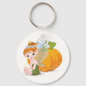 Cute Fairy en pomkin-Sleutelhanger Sleutelhanger (Achterkant)