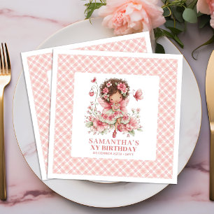 Cute Fairy Girl 2e Verjaardag Blush Roze servetten