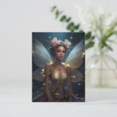 Cute Fairy Girl Fantasy Art Briefkaart (Staand voorkant)