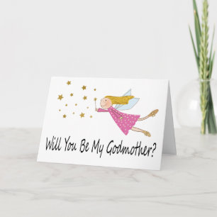 Cute Fairy Godmoeder Voorstel Foto Kaart