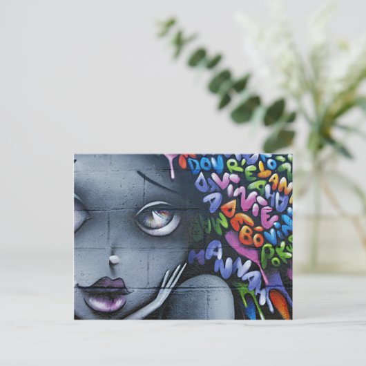 Cute Fairy Graffiti Briefkaart (Staand voorkant)