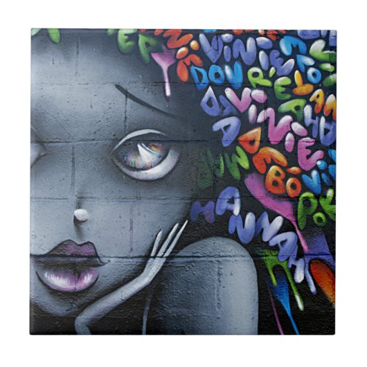 Cute Fairy Graffiti Tegeltje (Voorkant)