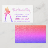 Cute Fairy House Cleaning Service Visitekaartje (Voorkant / Achterkant)