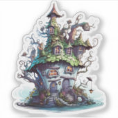 Cute Fairy House Sticker (Voorkant)