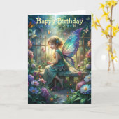 Cute Fairy  Kaart (Gele Bloem)