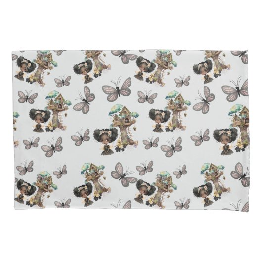 Cute Fairy Magical Woodland Butterfly Kussensloop (Voorkant)