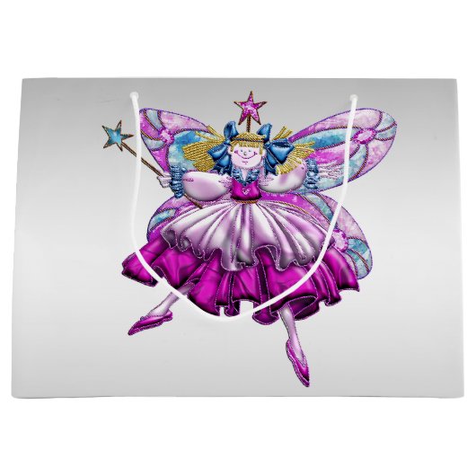 Cute Fairy op Silver Groot Cadeauzakje (Voorkant)