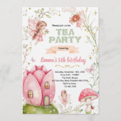 Cute fairy party invitation kaart (Voorkant)
